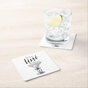 Tini Bit Older - Classy Martini Theme Underlägg Papper Kvadrat