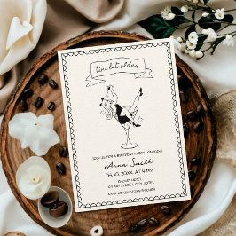 Tini Bit Older Cocktail Hand plockade Unik födelse Inbjudningar