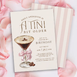 Tini Bit Older Espresso Martini Birthday för henne Inbjudningar