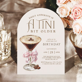 Tini Bit Older Espresso Martini Birthday för henne Inbjudningar