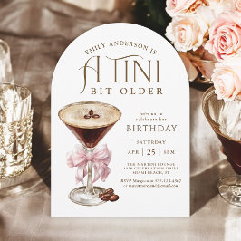 Tini Bit Older Espresso Martini Birthday för henne Inbjudningar