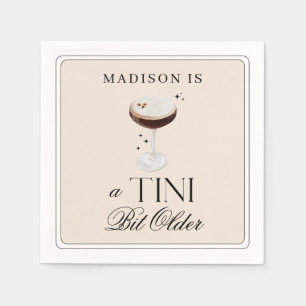 Tini Bit Older Espresso Martini Birthday Pappersservett