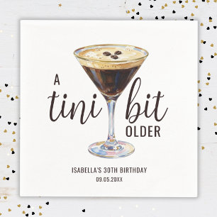 Tini Bit Older Espresso Martini Cocktail Födelseda Pappersservett
