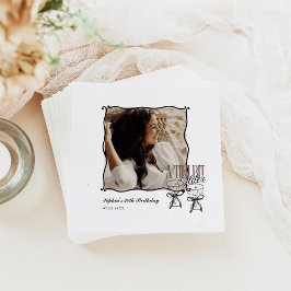 Tini Bit Older Espresso Martini Party Photo Napkin Pappersservett