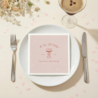 Tini Bit Older Espresso Martini Scribble Birthday Pappersservett