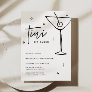 TIni Bit Older Martini Birthday Inbjudningar