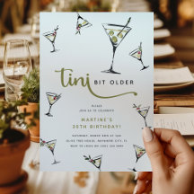 'Tini Bit Older' Martini Cocktail Vuxen Födelsedag