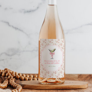 Tini Bit Older Martini Coquette Birthday Vinflaska Etikett