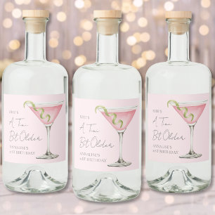 Tini Bit Older Martini Födelsedag Spritflaskor Etikett