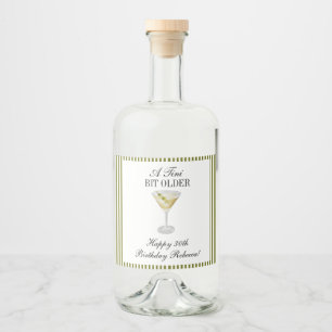 Tini Bit Older Martini Födelsedag Spritflaskor Etikett