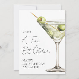 Tini Bit Older Martini Happy Birthday Kort