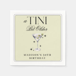 Tini Bit Older Martini Olive Birthday Pappersservett