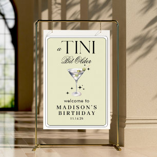 Tini Bit Older Martini Olive Birthday Välkommen Poster