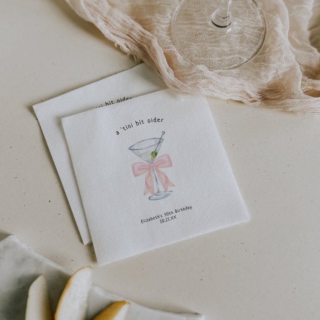 Tini Bit Older | Martini ThBäste födelsedag Pappersservett (Skapare uppladdad)