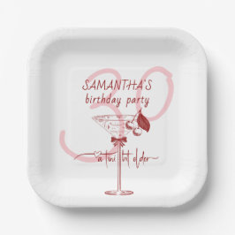 Tini Bit Older Modern Bow Cherry Martini Birthday