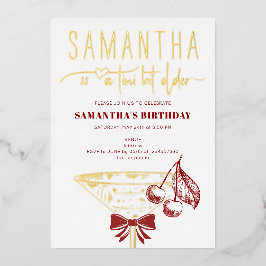 Tini Bit Older Modern Bow Cherry Martini Birthday