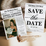 Tini Bit Older Newspaper Adult Birthday Inbjudningar<br><div class="desc">Tini Bit Older Newspaper Adult Birthday Invitation</div>