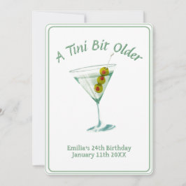 Tini Bit Older - Olive Drink Theme Inbjudningar