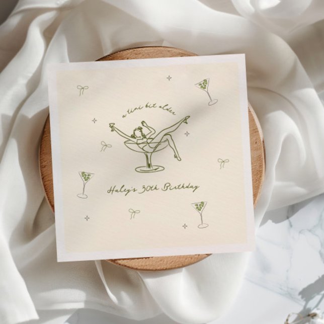 Tini Bit Older Quirky Hand plockade Birthday Pappersservett (Skapare uppladdad)