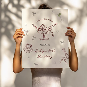 Tini Bit Older Quirky Hand plockade Birthday Välko Poster