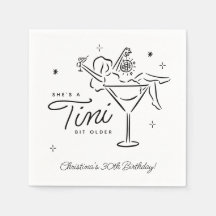 Tini Bit Older Whimsical Martini Birthday