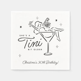 Tini Bit Older Whimsical Martini Birthday Pappersservett