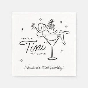 Tini Bit Older Whimsical Martini Birthday Pappersservett
