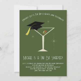 Tini Bit Smartare Examenfest Martini Bar Inbjudningar