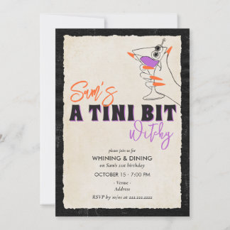 Tini Bit Witchy 21-års Halloween Cocktail Martini Inbjudningar