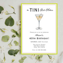 TINI-bitars äldre Martini-Vuxen-Födelsedagsfest