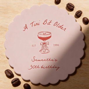 Tini lite äldre Espresso Martini Kladdig Födelseda Underlägg Papper