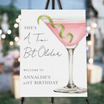 Tini Lite Äldre Martini Födelsedagsfest Välkomstsk
