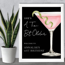 Tini Lite Äldre Martini Födelsedagsfest Välkomstsk Poster