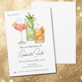 Tini lite äldre Martini Glad 21-årsdag Inbjudningar