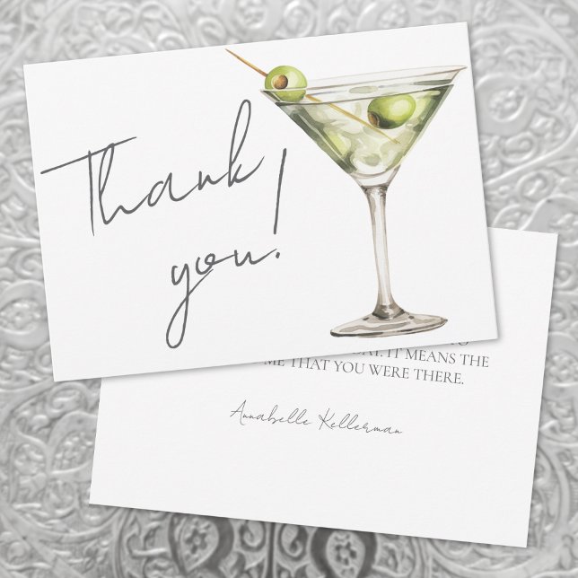 Tini Lite Äldre Martini Tack Kort (Tini Bit Older Martini Thank You Card)