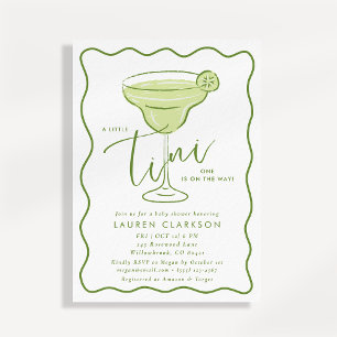 Tini One är på väg Martini Baby Shower Inbjudningar