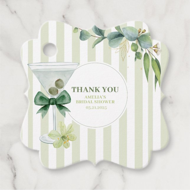 Tini One är på väg till Martini Baby-duschen Gåvor Etiketter (Framsida)