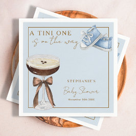 Tini One Blue Espresso Martini Pojke Baby Shower Pappersservett
