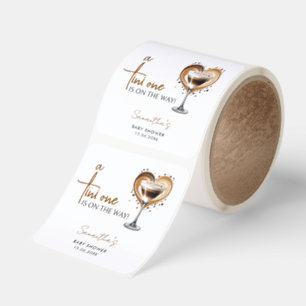 Tini One Espresso Martini Baby Shower Fyrkantigt Klistermärke