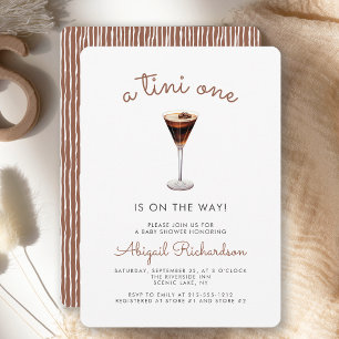 Tini One Espresso Martini Baby Shower Inbjudningar