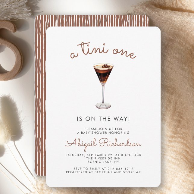 Tini One Espresso Martini Baby Shower Inbjudningar (Skapare uppladdad)