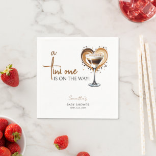 Tini One Espresso Martini Baby Shower Pappersservett