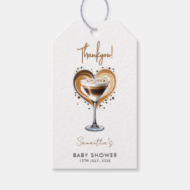 Tini One Espresso Martini Baby Shower Presentetikett