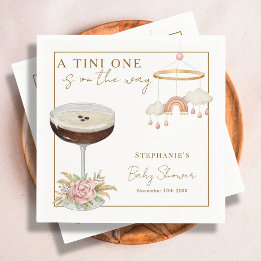 Tini One Rosa Espresso Martini Girl Baby Shower Pappersservett
