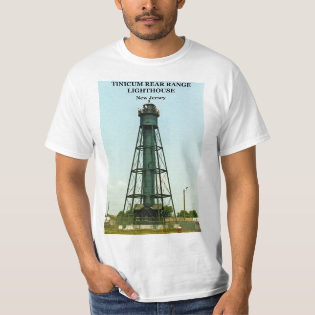 Tinicum Rear Range Lighthouse, New jersey Tee Shirt (Framsida)