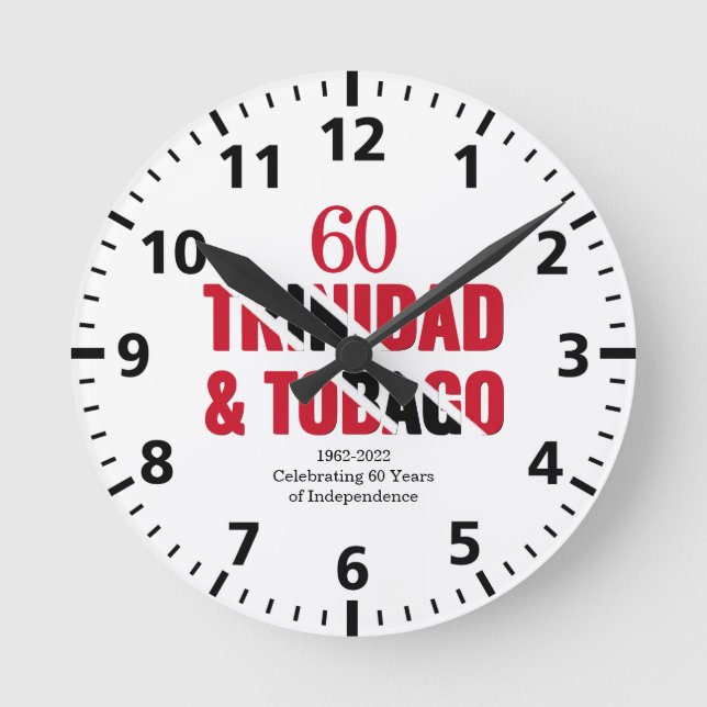 TINIDAD 60-årsjubileum Oberoende Rund Klocka (Framsida)