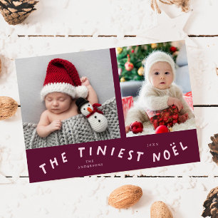 Tiniest Noel Cranberry Helgdag Birth Notice Julkort