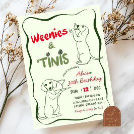 Tinis och Weenies födelsedags kvinna Inbjudningar