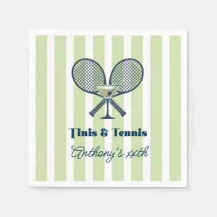 Tinis & Tennis Tennisklädd Tennis Födelsedagsfest Pappersservett