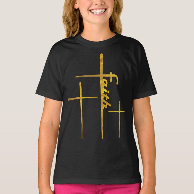 Tinity Kor Christian Faith Kids Boys Girls T Shirt (Framsida)